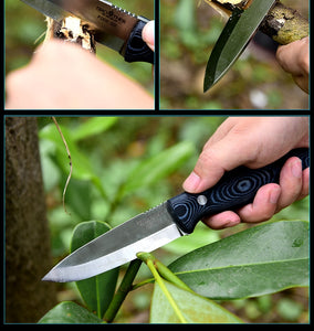 [BROTHER F005] 61HRC D2 blade Fixed Blade knife Bushcraft Knives Straight Tactical Hunting Camping high quality EDC tool