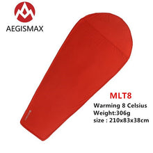 Load image into Gallery viewer, AEGISMAX Adult Outdoor Camping Travel Portable imported Thermolite Sleeping Bag Liner can keep warming 8 Celsius

