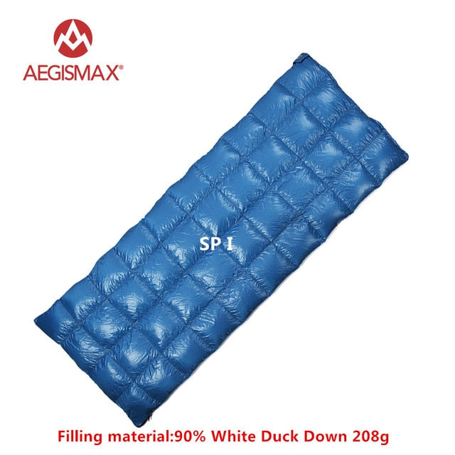 AEGISMAX Ultra Light 90% White Duck down sleeping bag camping backpack Envelope type sleeping bag Outdoor and Family