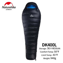 Load image into Gallery viewer, Naturehike Outdoor Camping Winter Sleeping Bag Down Sleeping Bag Mummy Single Sleeping Bag With Hooded Fr Cold Weather
