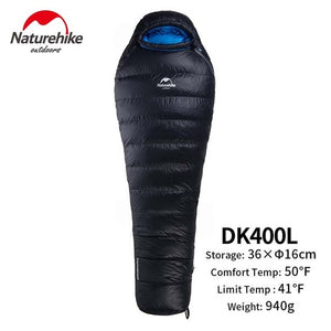 Naturehike Outdoor Camping Winter Sleeping Bag Down Sleeping Bag Mummy Single Sleeping Bag With Hooded Fr Cold Weather