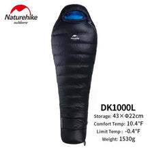 Load image into Gallery viewer, Naturehike Outdoor Camping Winter Sleeping Bag Down Sleeping Bag Mummy Single Sleeping Bag With Hooded Fr Cold Weather
