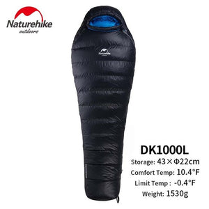 Naturehike Outdoor Camping Winter Sleeping Bag Down Sleeping Bag Mummy Single Sleeping Bag With Hooded Fr Cold Weather