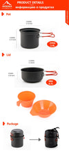 Load image into Gallery viewer, Widesea camping tableware cup bowl outdoor cooking set camping cookware travel tableware pincin set hiking cooking utensils
