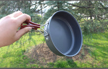 Load image into Gallery viewer, High quality Ultralight Camping Cookware Frying Pot outdoor tableware Picnic 2-3 Person Frying Pan Fry Pan Portable Single Pot
