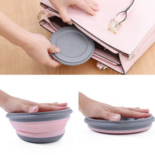 Load image into Gallery viewer, 3PCs Outdoor Camping Tableware Sets Silicone Folding Lunch Box Portable Silicone Salad Bowl With Lid Silica Gel
