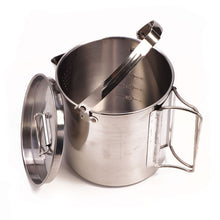 Load image into Gallery viewer, 1.2L outdoor stainless steel kettles Mountaineering camping portable boil water hanging pot hot soup coffee tableware
