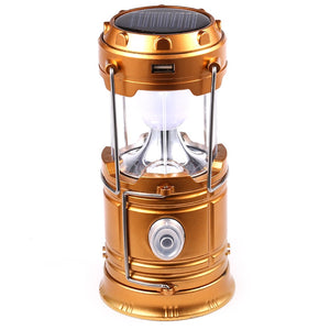 Portable Solar Charger Camping LED Flashlight Outdoor Lighting Folding Camp Tent Lamp USB Rechargeable Lantern