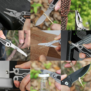 WORKPRO 3PC Survival Tool Kits Multi Plier Multifunction Knife Tactical knife Camping Multitools