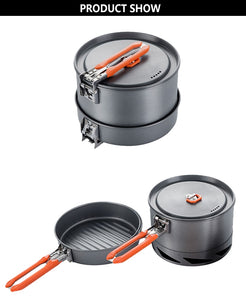 Fire Maple Camping Utensils Dishes Cookware Set Picnic Hiking Heat Exchanger Pot Kettle FMC-FC2 Outdoor Tourism Tableware