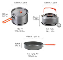 Load image into Gallery viewer, Fire Maple Camping Utensils Dishes Cookware Set Picnic Hiking Heat Exchanger Pot Kettle FMC-FC2 Outdoor Tourism Tableware
