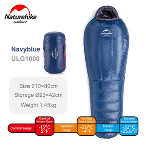 Naturehike Down sleeping bag Outdoor thickening Warm camping Single sleeping bag Adult light Mummy sleeping bag NH19YD001