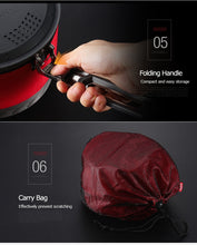 Load image into Gallery viewer, Alocs CW-S10 CWS1 Outdoor Heat Exchange Camping Cooking Pot Cookware Folding Handle For Hiking Backpacking Picnic
