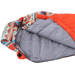 Outdoor Camping Winter Ultralight Thermal Adult Mummy 95% White Duck Down Sleeping Bag Sack Compression Pack For Backpacking