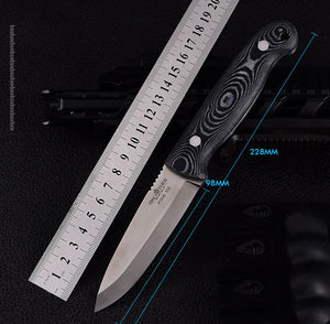 [BROTHER F005] 61HRC D2 blade Fixed Blade knife Bushcraft Knives Straight Tactical Hunting Camping high quality EDC tool