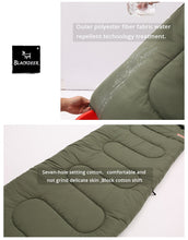 Load image into Gallery viewer, Blackdeer Camping Cotton Splice Sleeping Bag  Season Warm Pillow Hooded Envelope Sleeping Bag for Outdoor Traveling Hiking
