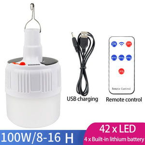 Outdoor Bulb USB Rechargeable LED Emergency Lights Portable Tent Lamp Battery Lantern BBQ Camping light for Patio/Porch/Garden