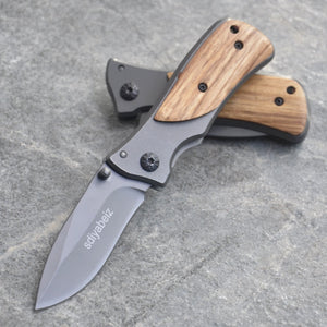 Brand Folding Knife Black Titanium Tactical Pocket Knife Rescue survival knife aluminum handle Camping Hunting knife SDIYABEIZ