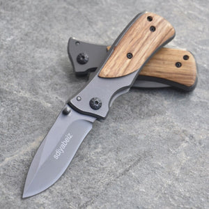 Brand Folding Knife Black Titanium Tactical Pocket Knife Rescue survival knife aluminum handle Camping Hunting knife SDIYABEIZ