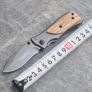 Brand Folding Knife Black Titanium Tactical Pocket Knife Rescue survival knife aluminum handle Camping Hunting knife SDIYABEIZ