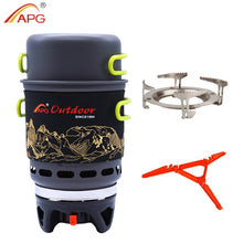 Load image into Gallery viewer, APG Camping Cookware Bowl Pot Pan Tableware Combination Gas Cooking System  Outdoor Cooker Portable Gas Stove Propane Burners
