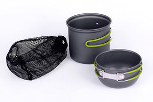 Ultralight Camping Cookware Utensils outdoor tableware set Hiking Picnic Backpacking Camping Tableware Pot Pan 1-2persons