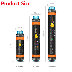 USB LED Camping Lantern 7800mAH Tent Light Lamp IP68 Waterproof Rechargeable Magnetic Hiking Working Fishing SOS Flashlight