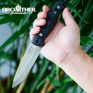 [BROTHER F005] 61HRC D2 blade Fixed Blade knife Bushcraft Knives Straight Tactical Hunting Camping high quality EDC tool