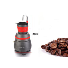 Load image into Gallery viewer, 350ml outdoor camping tableware picnic coffee pot with cups can be used to burn the stove aluminum alloy coffee machine cocoa
