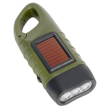 Load image into Gallery viewer, Portable LED Flashlight Hand Crank Dynamo Torch Lantern Professional Solar Power Tent Light for Outdoor Camping Mountaineering
