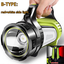 Load image into Gallery viewer, Super bright Powerful USB LED flashlight Searching torches 2 side night light lamp hand Camping lantern rechargeable battery
