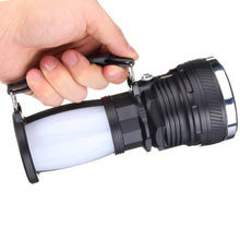 Load image into Gallery viewer, Solar Power USB Rechargeable LED Flashlight Super Bright Camping Tent Light Emergency Lantern Lamp For Hiking Travel
