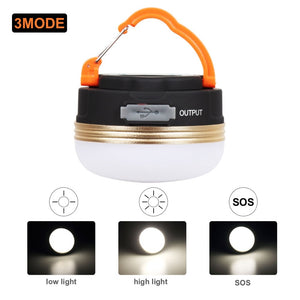 T-SUN Mini Camping Lights 3W LED Camping Lantern Tents lamp Outdoor Hiking Night Hanging lamp USB Rechargeable