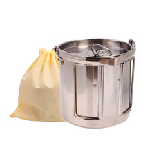 Load image into Gallery viewer, 1.2L outdoor stainless steel kettles Mountaineering camping portable boil water hanging pot hot soup coffee tableware
