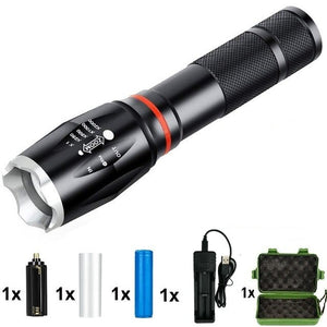 LED 8000 Lumens T6 Handheld Tactical Flashlight  COB Lantern Magnetic 6 Modes Water Resistant for Telescopic focusing work light