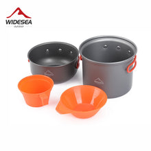 Load image into Gallery viewer, Widesea camping tableware cup bowl outdoor cooking set camping cookware travel tableware pincin set hiking cooking utensils
