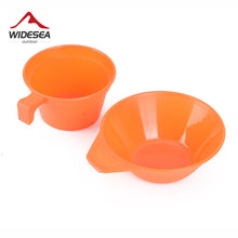 Load image into Gallery viewer, Widesea camping tableware cup bowl outdoor cooking set camping cookware travel tableware pincin set hiking cooking utensils
