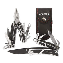 Load image into Gallery viewer, WORKPRO 3PC Survival Tool Kits Multi Plier Multifunction Knife Tactical knife Camping Multitools
