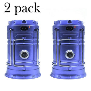 LED Camping Lantern Solar Powered Outdoor Camp Tent Lamp USB Rechargeable Collapsible Emergency Light Built-in Battery Hang Lamp