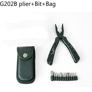 Ganzo G202B MultiTools set Folding Pliers Fishing Camping Survival EDC Bits Gear crimper Pocket Knife Plier wire cutter stripper