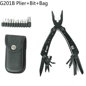 Ganzo G202B MultiTools set Folding Pliers Fishing Camping Survival EDC Bits Gear crimper Pocket Knife Plier wire cutter stripper