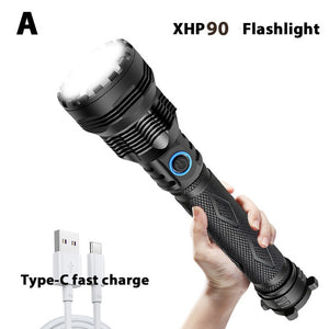 2020 Latest 300000lm Powerful XHP90.2 LED Flashlight Zoom Torch XHP70 USB Rechargeable Waterproof Lamp use 18650 26650 Camping