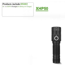 Load image into Gallery viewer, 300000 lm xhp90.2 most powerful led flashlight torch usb xhp50 rechargeable tactical flashlights 18650 or 26650 hand lamp xhp70
