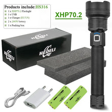 Load image into Gallery viewer, 300000 lm xhp90.2 most powerful led flashlight torch usb xhp50 rechargeable tactical flashlights 18650 or 26650 hand lamp xhp70
