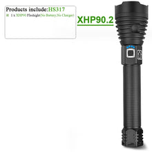 Load image into Gallery viewer, 300000 lm xhp90.2 most powerful led flashlight torch usb xhp50 rechargeable tactical flashlights 18650 or 26650 hand lamp xhp70
