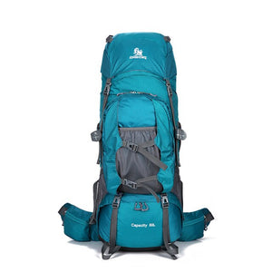 80L Camping Hiking Backpacks Big Outdoor Bag Backpack Nylon superlight Sport Travel Bag Aluminum alloy support 1.65kg