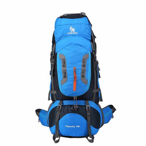 80L Camping Hiking Backpacks Big Outdoor Bag Backpack Nylon superlight Sport Travel Bag Aluminum alloy support 1.65kg