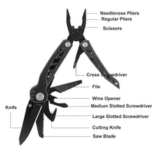 Load image into Gallery viewer, 11 IN 1 Multifunctional Swiss Folding Knife Plier Stainless Steel Army Knives Pocket Hunting Outdoor Camping Survival Knife Tool
