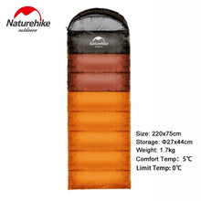 Load image into Gallery viewer, Naturehike Outdoor camping adult Sleeping bag waterproof keep warm three season spring summer sleeping bag for Camping Travel
