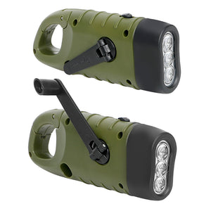 Portable LED Flashlight Hand Crank Dynamo Torch Lantern Professional Solar Power Tent Light for Outdoor Camping Mountaineering